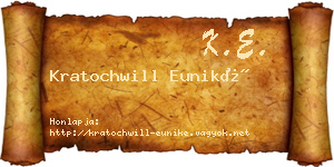 Kratochwill Euniké névjegykártya